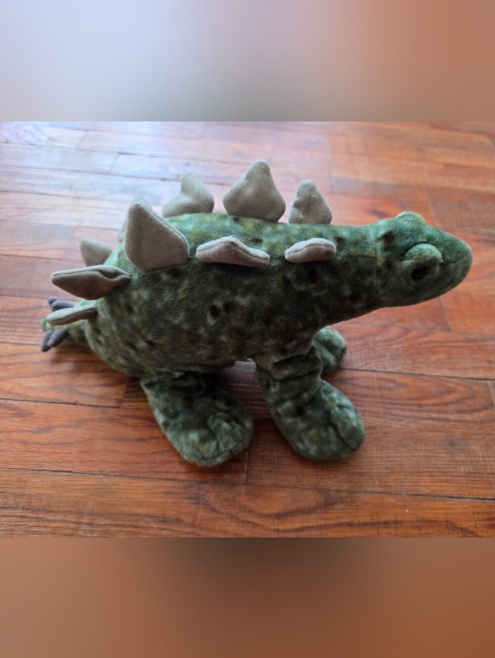 Green Stegosaurus Plush Toy - Soft Kids Stuffed Dinosaur Wild Republic 14"